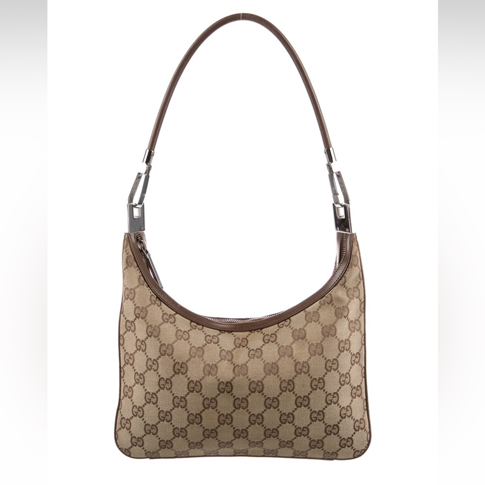 GUCCI - GG Canvas Small Clasp Hobo Bag